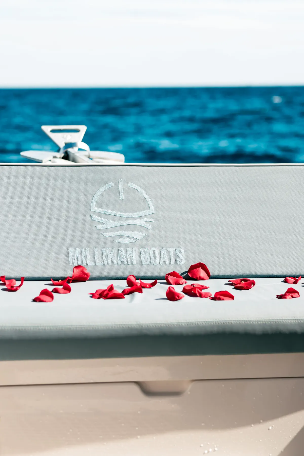 Detail of the Millikan Boats emblem on the cockpit